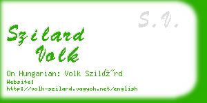 szilard volk business card